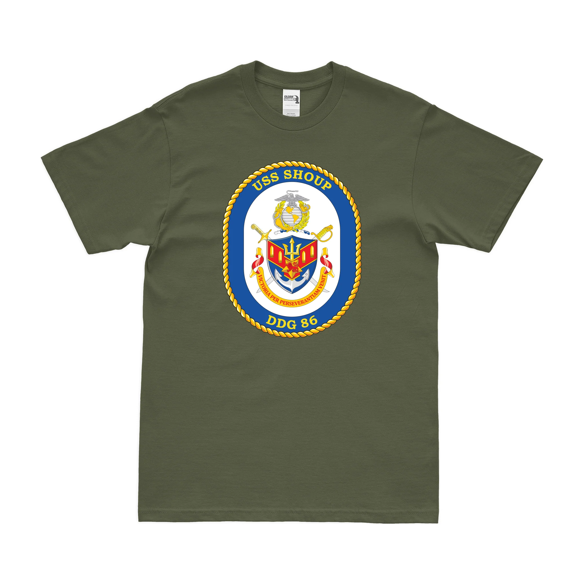 USS Shoup (DDG-86) Logo Emblem T-Shirt - Image 2