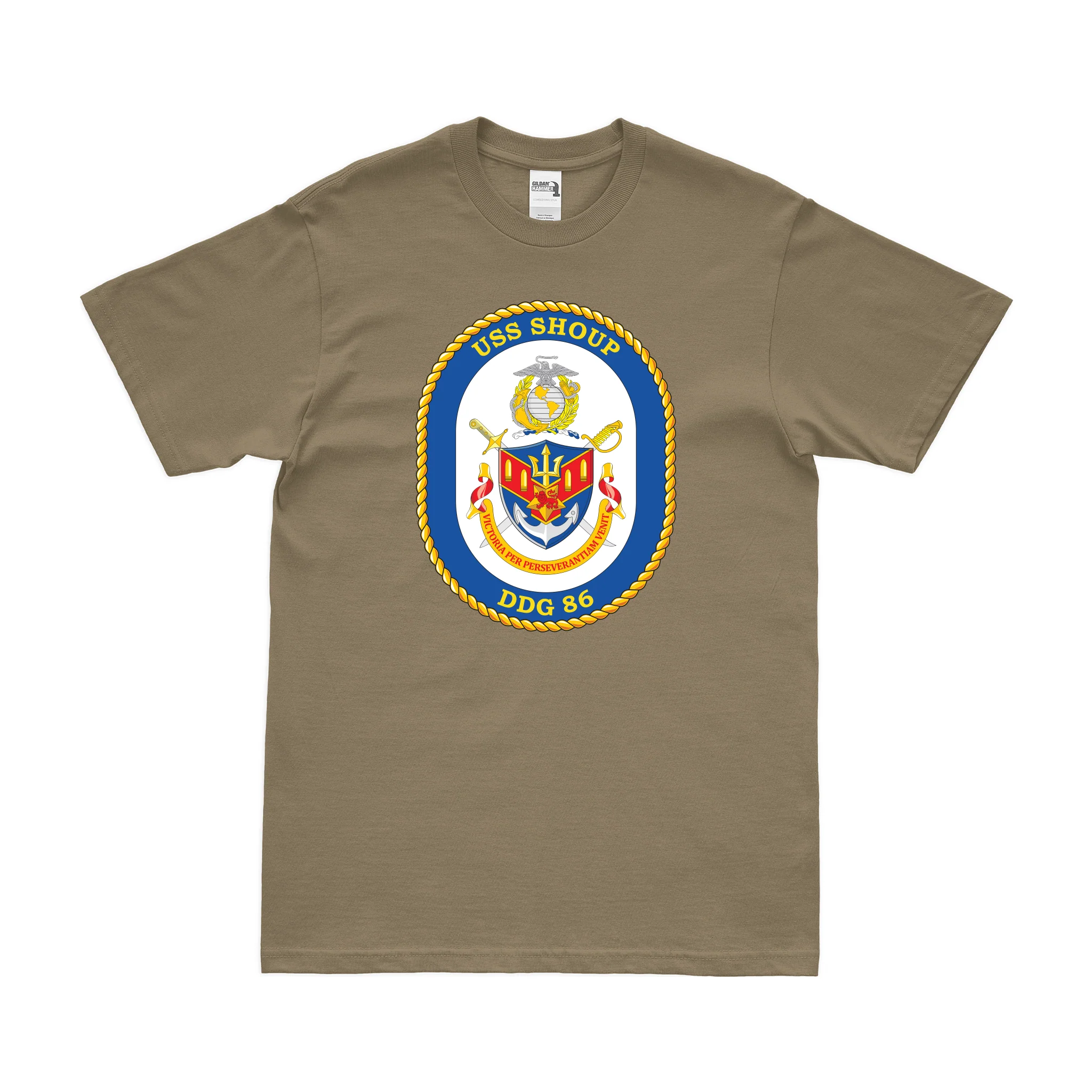 USS Shoup (DDG-86) Logo Emblem T-Shirt - Image 3