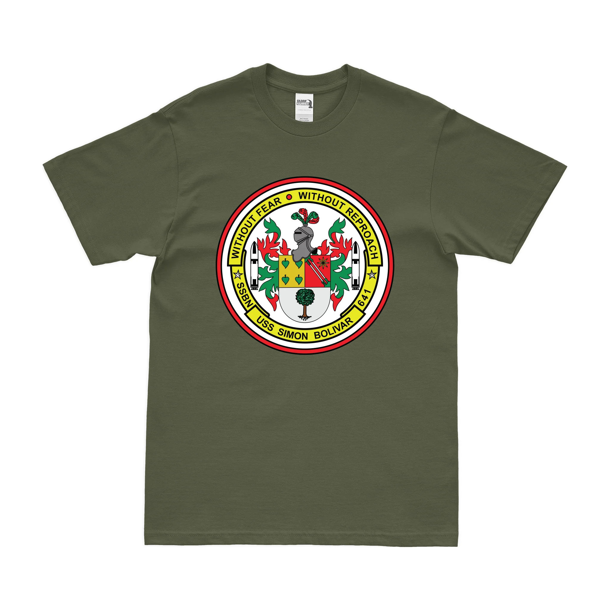 USS Simon Bolivar (SSBN-641) Ballistic-Missile Submarine T-Shirt - Image 2