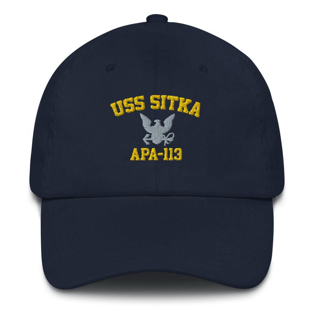 USS Sitka (APA-113) Embroidered Dad Hat - Image 4