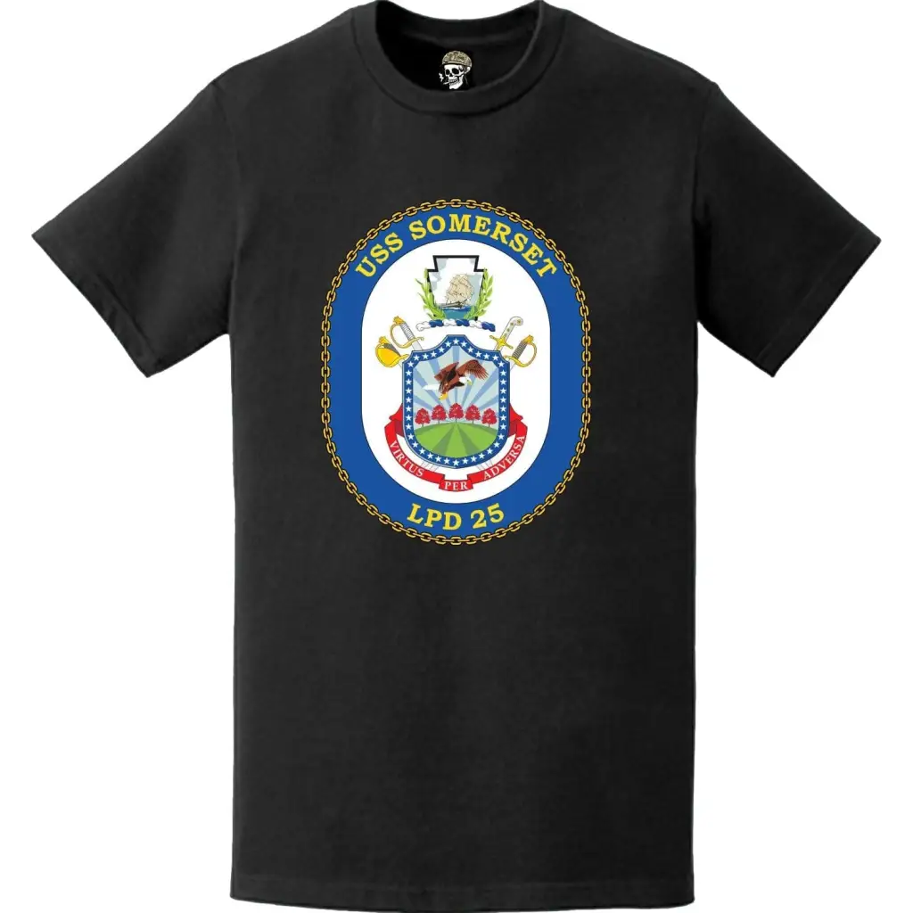 USS Somerset (LPD-25) Ship's Crest Emblem T-Shirt