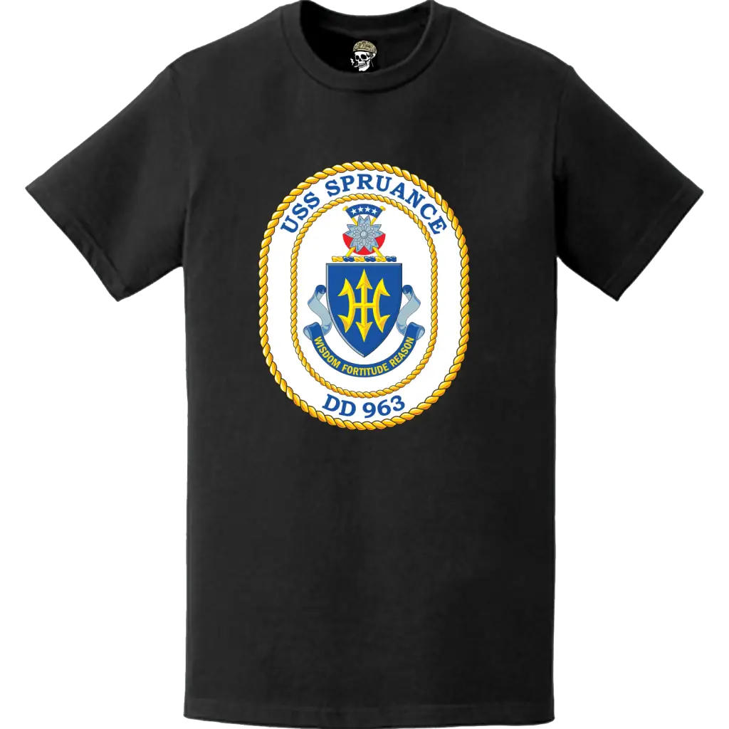 USS Spruance (DD-963) Ship's Crest Logo T-Shirt