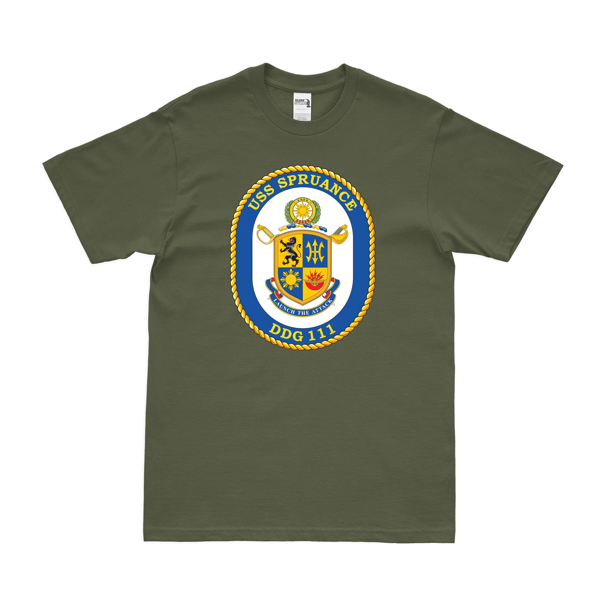 USS Spruance (DDG-111) Logo Emblem T-Shirt - Image 2