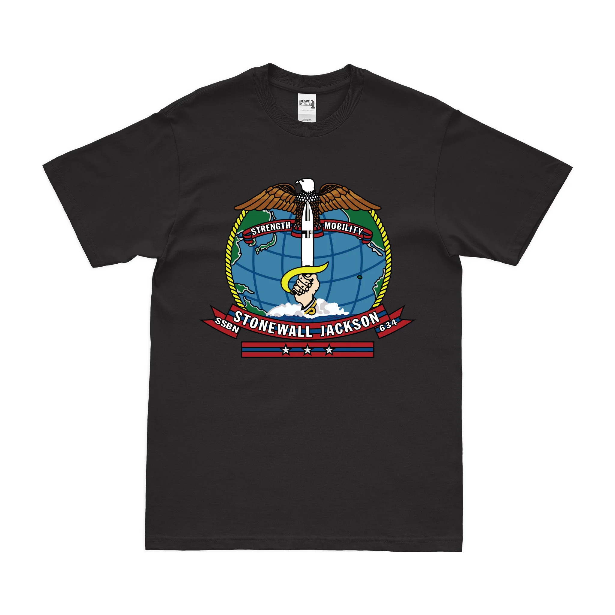USS Stonewall Jackson (SSBN-634) Ballistic-Missile Submarine T-Shirt