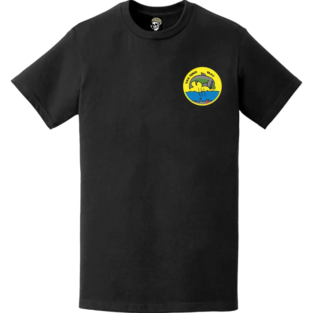 USS Tench (SS-417) Submarine Left Chest Logo Emblem T-Shirt