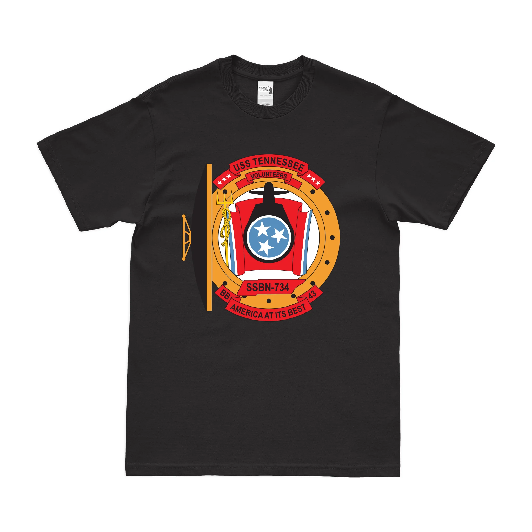 USS Tennessee (SSBN-734) Ballistic-Missile Submarine T-Shirt