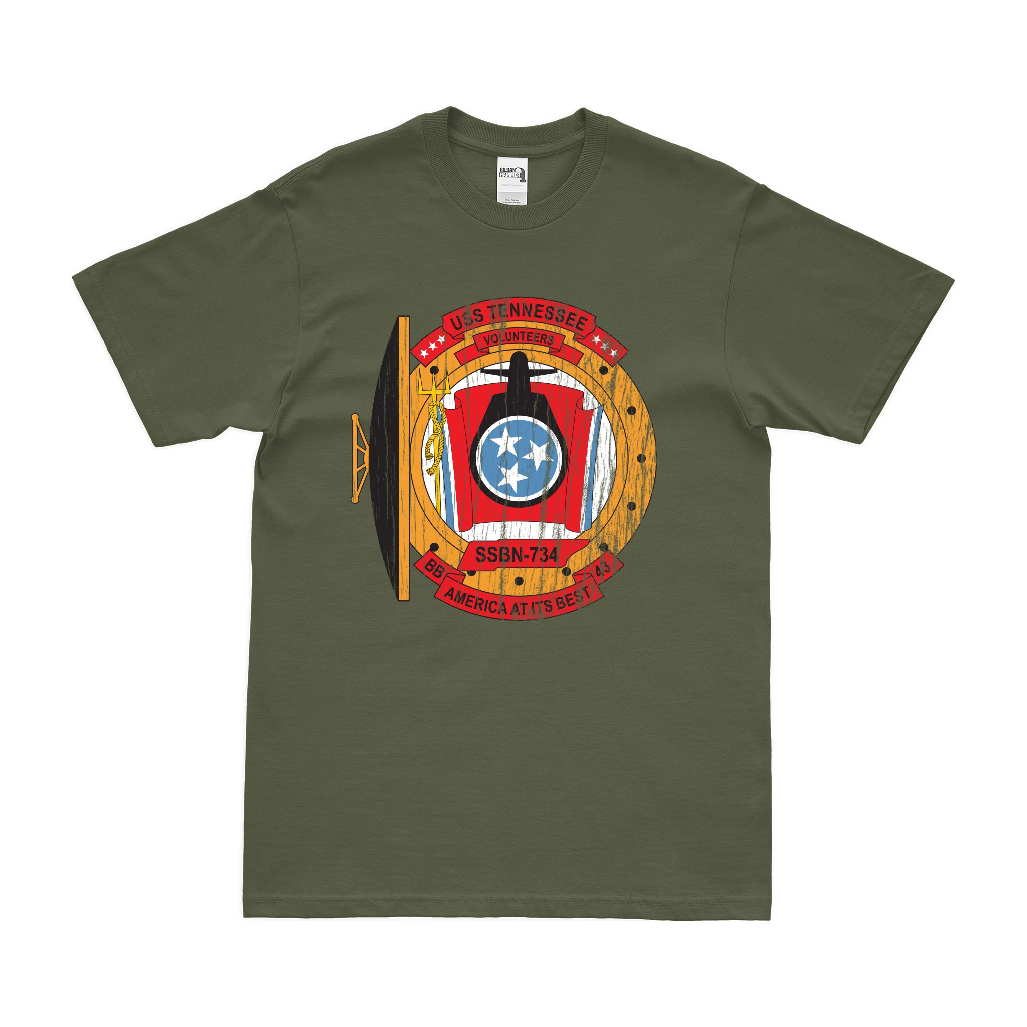 USS Tennessee (SSBN-734) Ballistic-Missile Submarine T-Shirt - Image 4