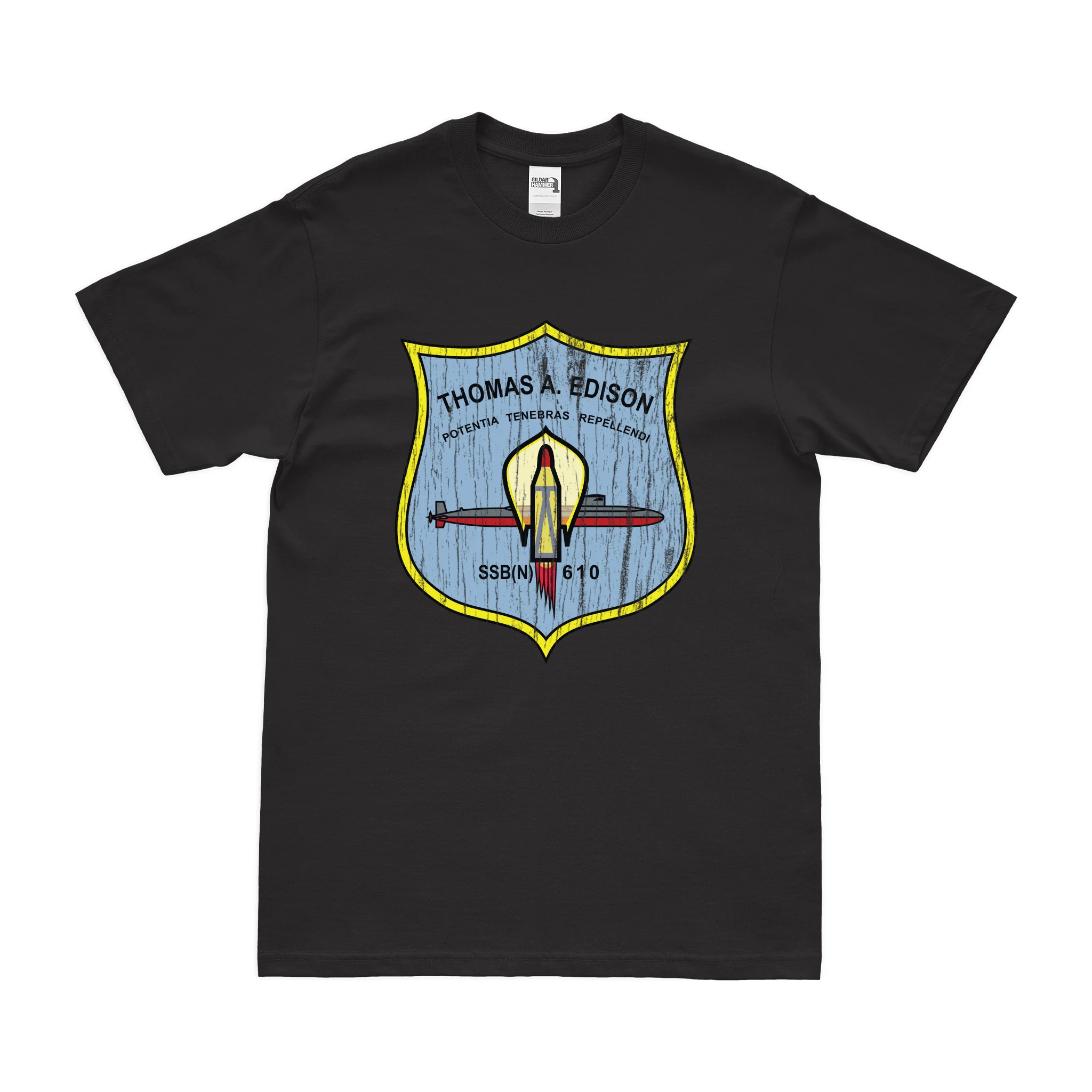 USS Thomas A. Edison (SSBN-610) Ballistic-Missile Submarine T-Shirt - Image 3