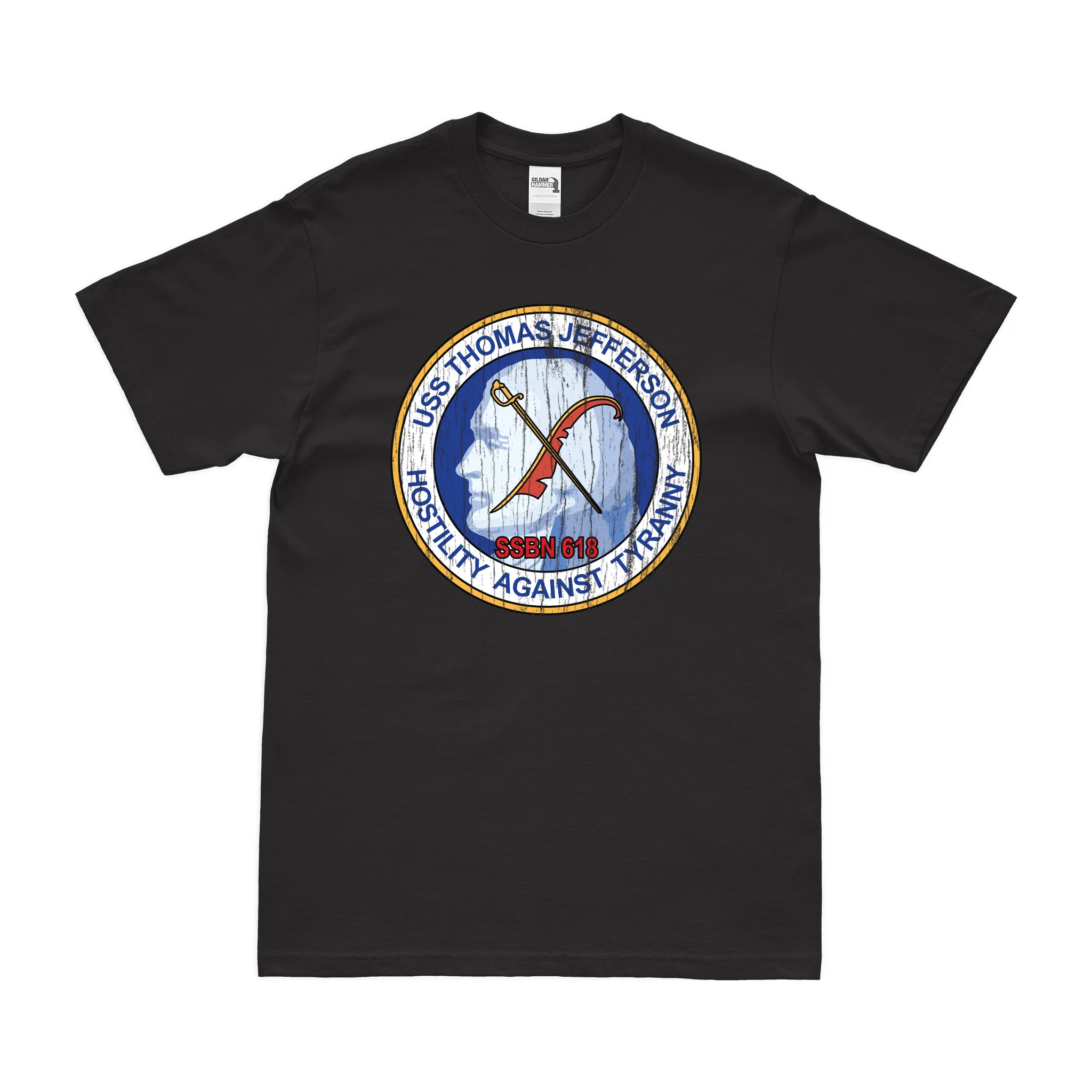 USS Thomas Jefferson (SSBN-618) Ballistic-Missile Submarine T-Shirt - Image 3