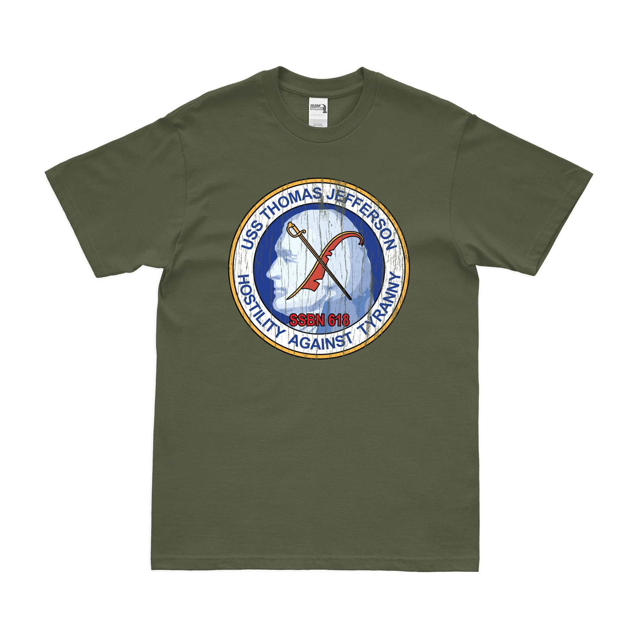 USS Thomas Jefferson (SSBN-618) Ballistic-Missile Submarine T-Shirt - Image 4