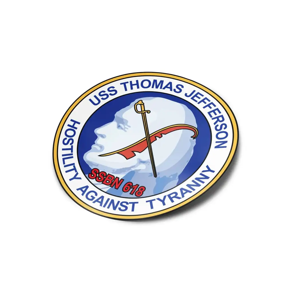 USS Thomas Jefferson (SSBN-618) Die-Cut Vinyl Sticker Decal