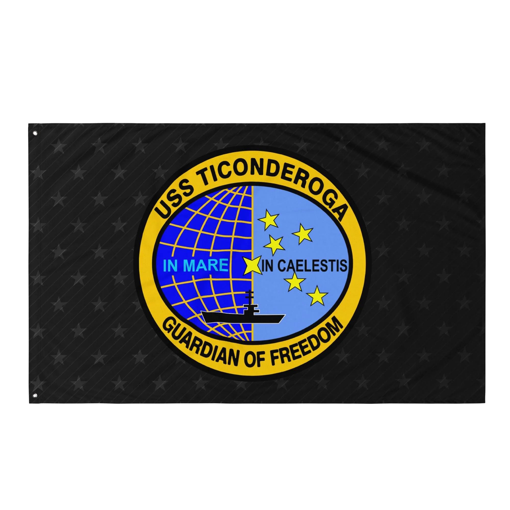 USS Ticonderoga (CV-14) Aircraft Carrier Black Flag
