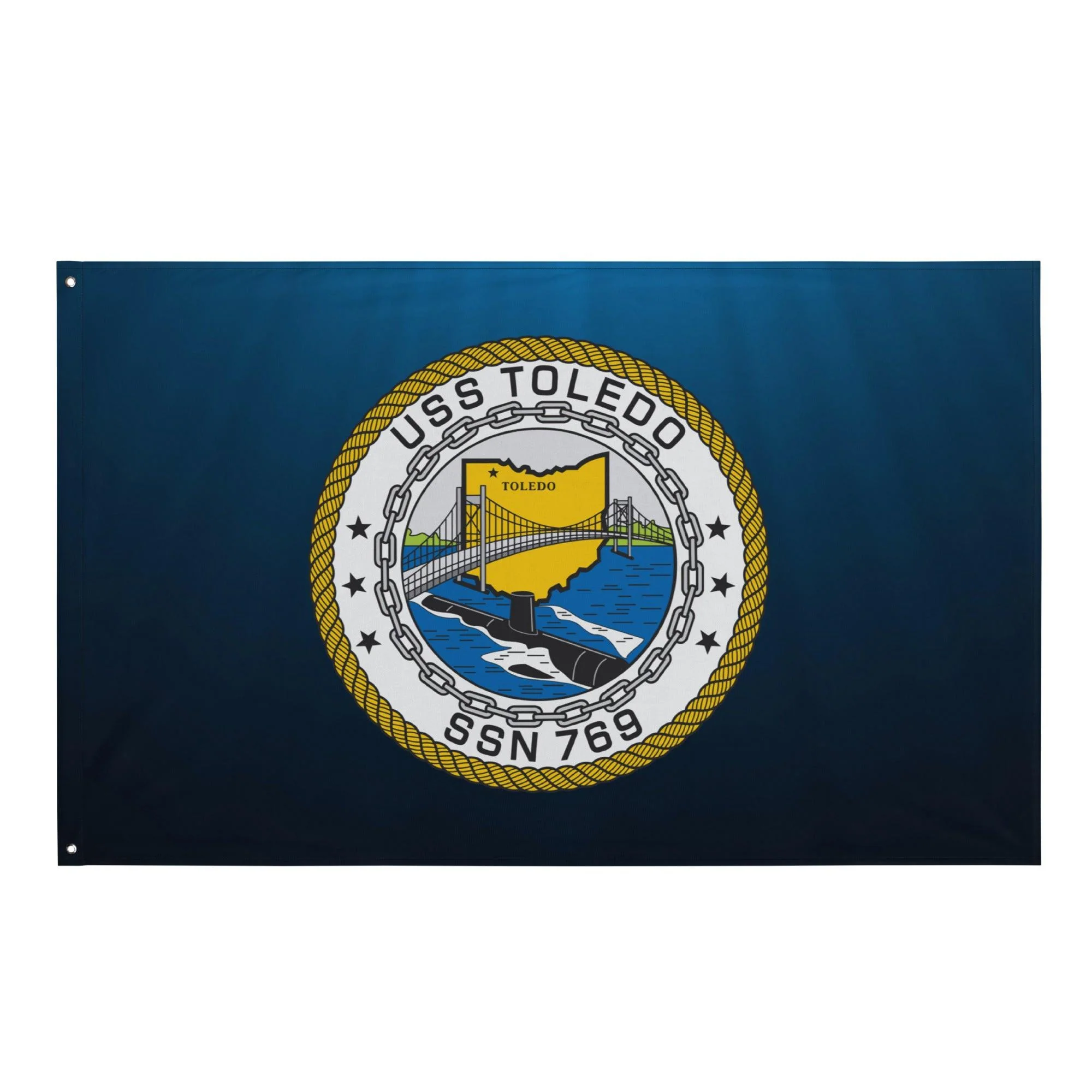 USS Toledo (SSN-769) Submarine Wall Flag