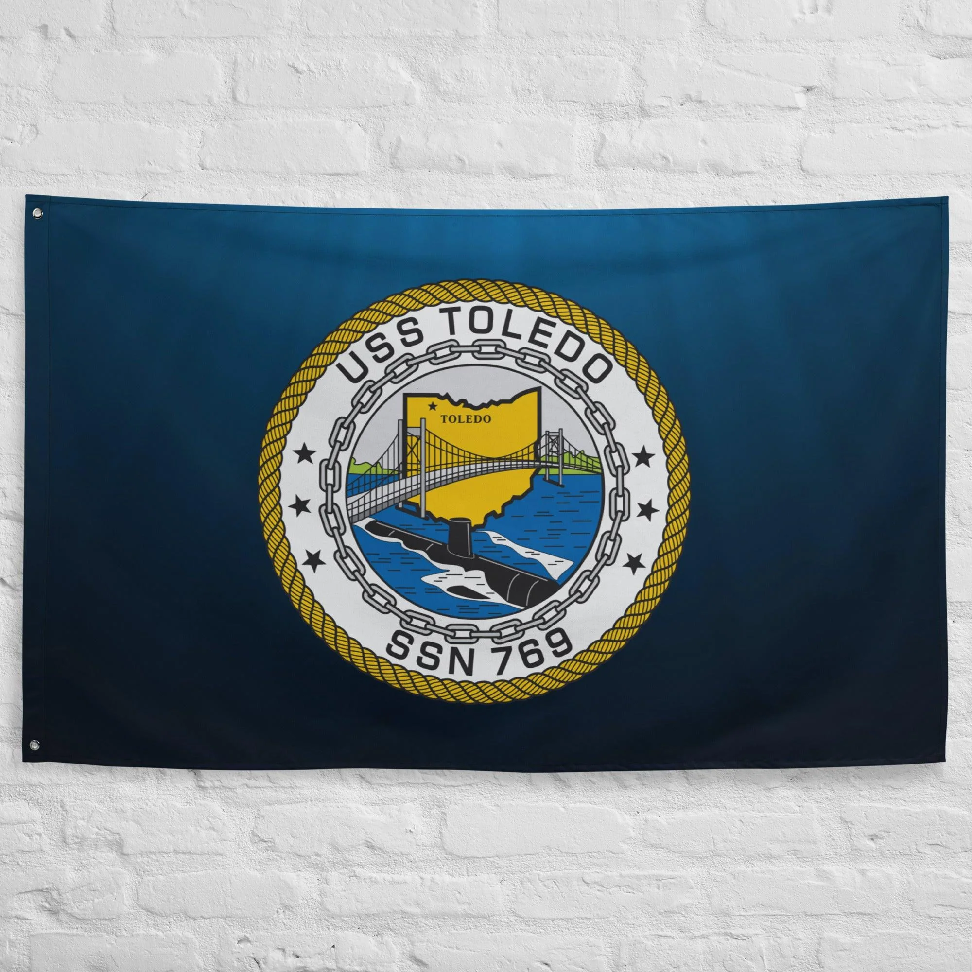 USS Toledo (SSN-769) Submarine Wall Flag - Image 2