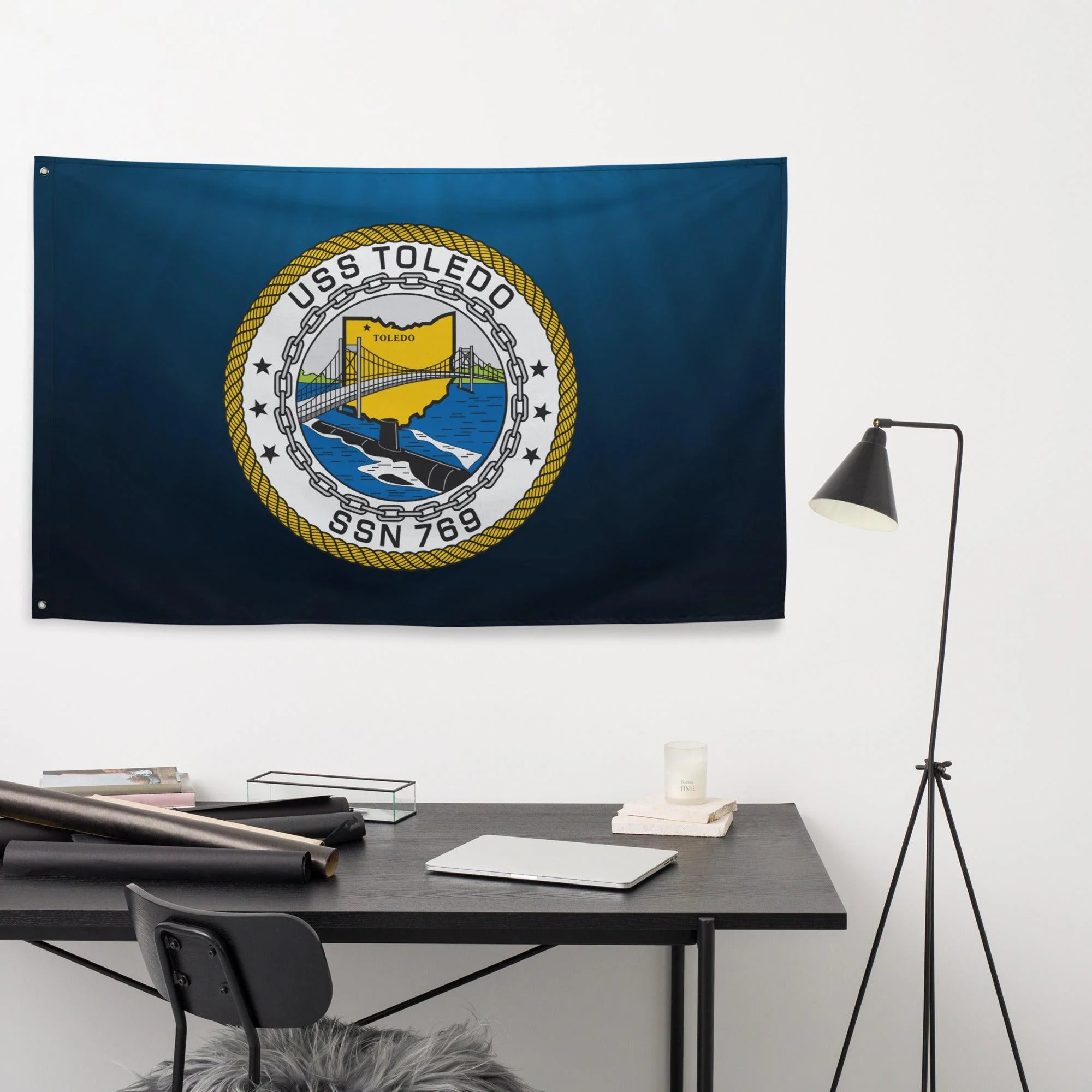 USS Toledo (SSN-769) Submarine Wall Flag - Image 3