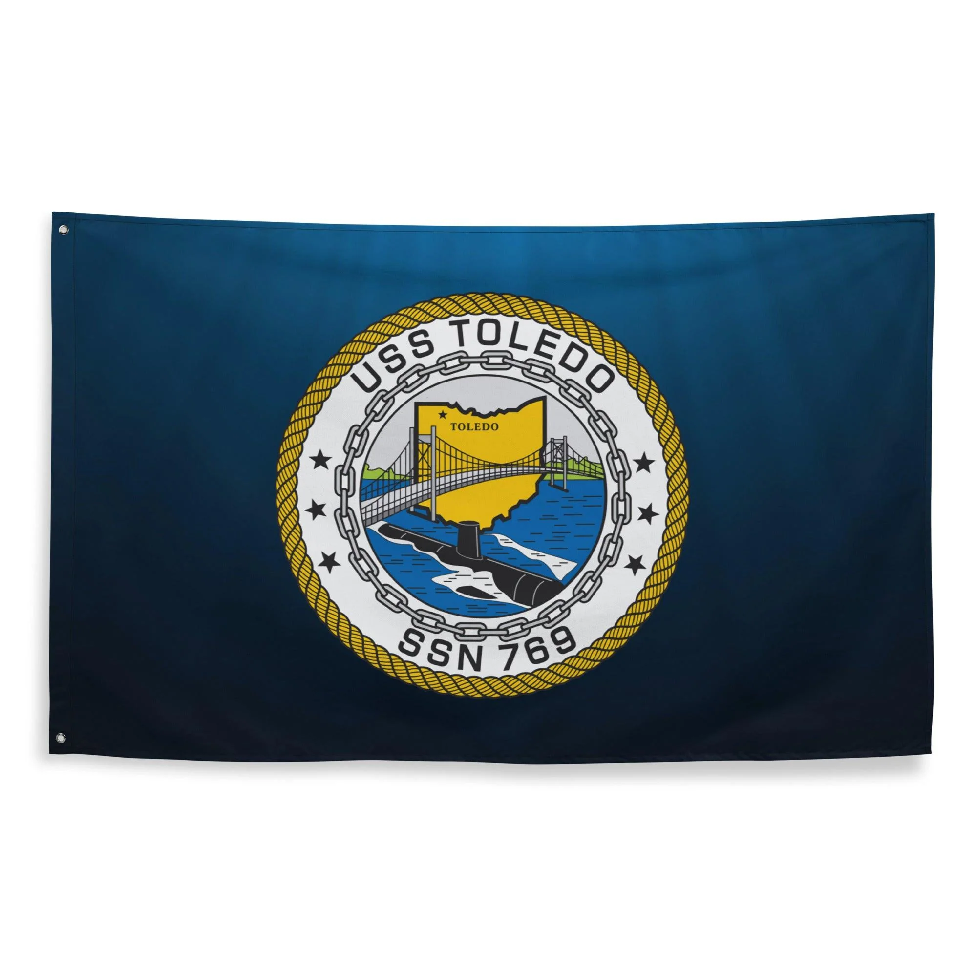 USS Toledo (SSN-769) Submarine Wall Flag - Image 4