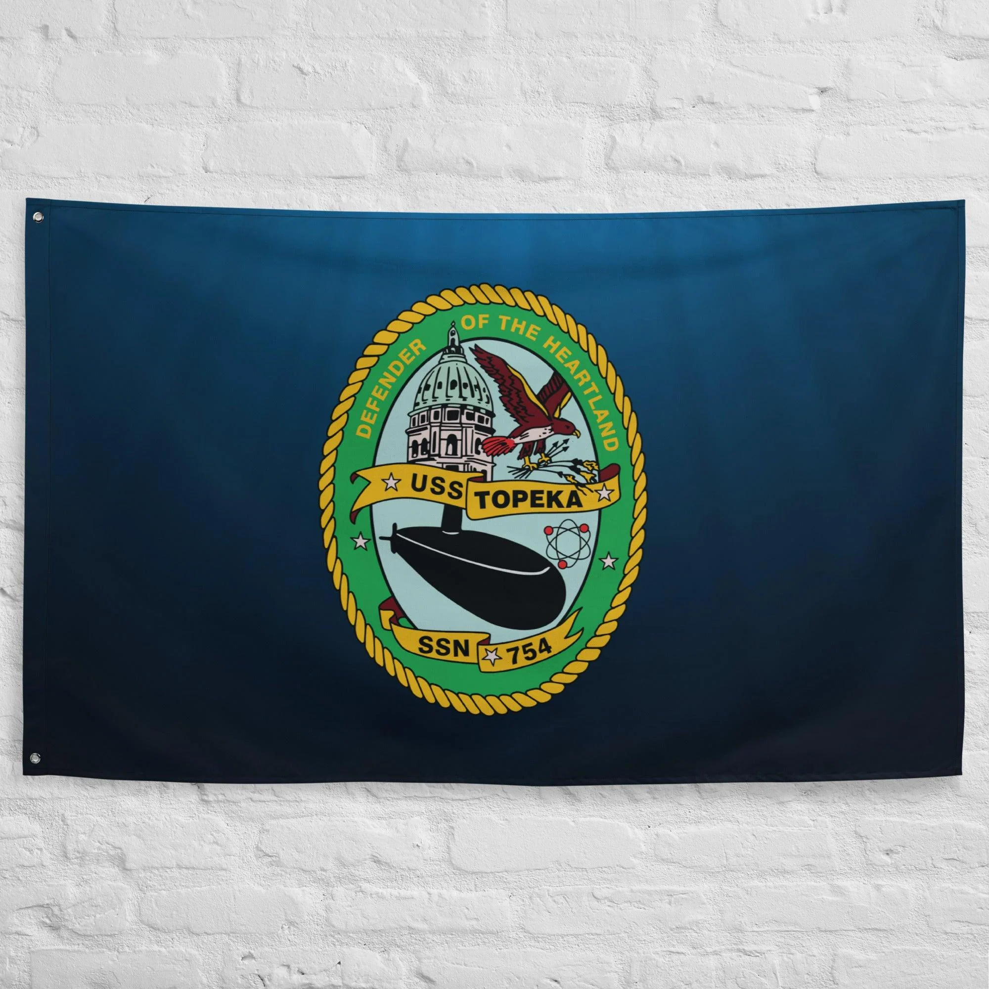 USS Topeka (SSN-754) Submarine Wall Flag - Image 3