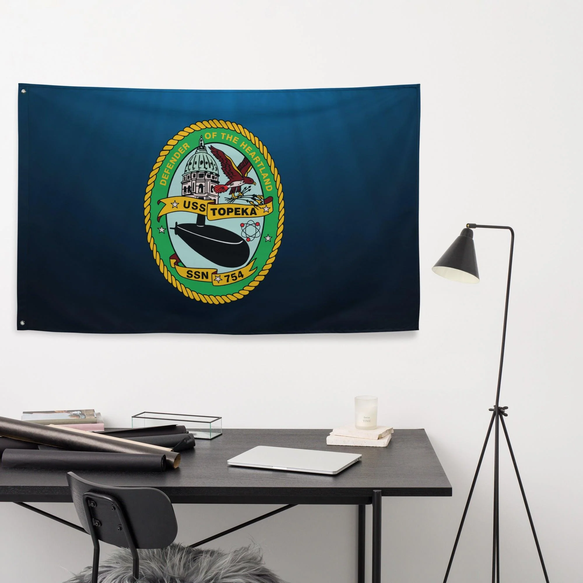 USS Topeka (SSN-754) Submarine Wall Flag - Image 4