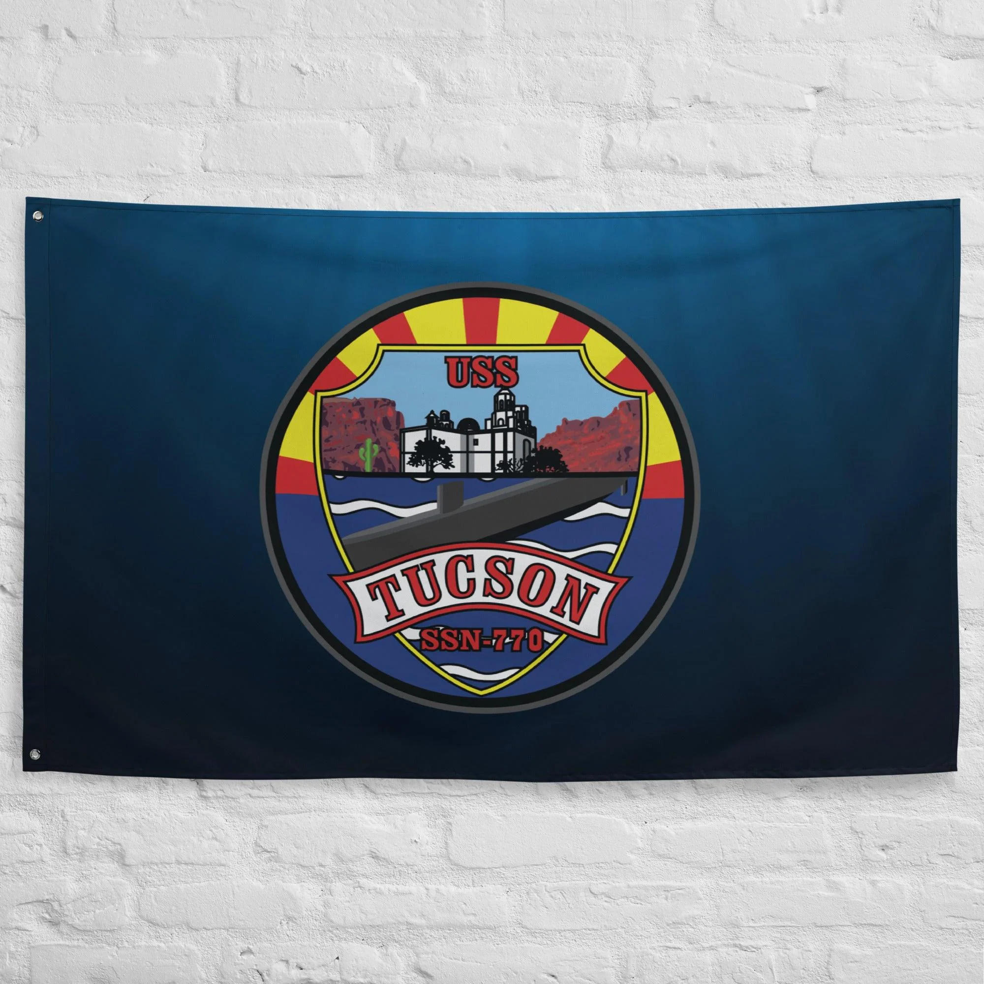 USS Tucson (SSN-770) Submarine Wall Flag - Image 2
