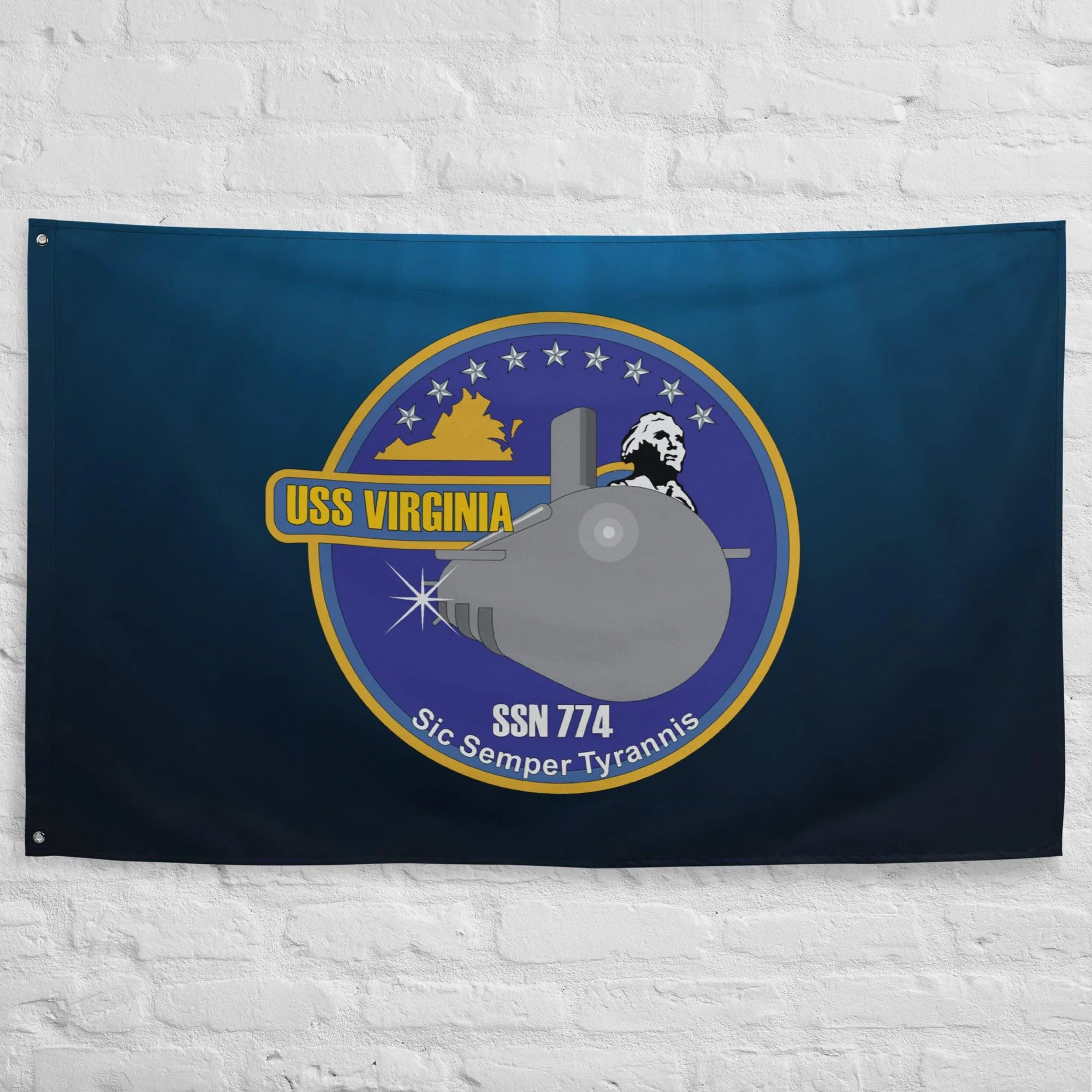 USS Virginia (SSN-774) Submarine Wall Flag - Image 2