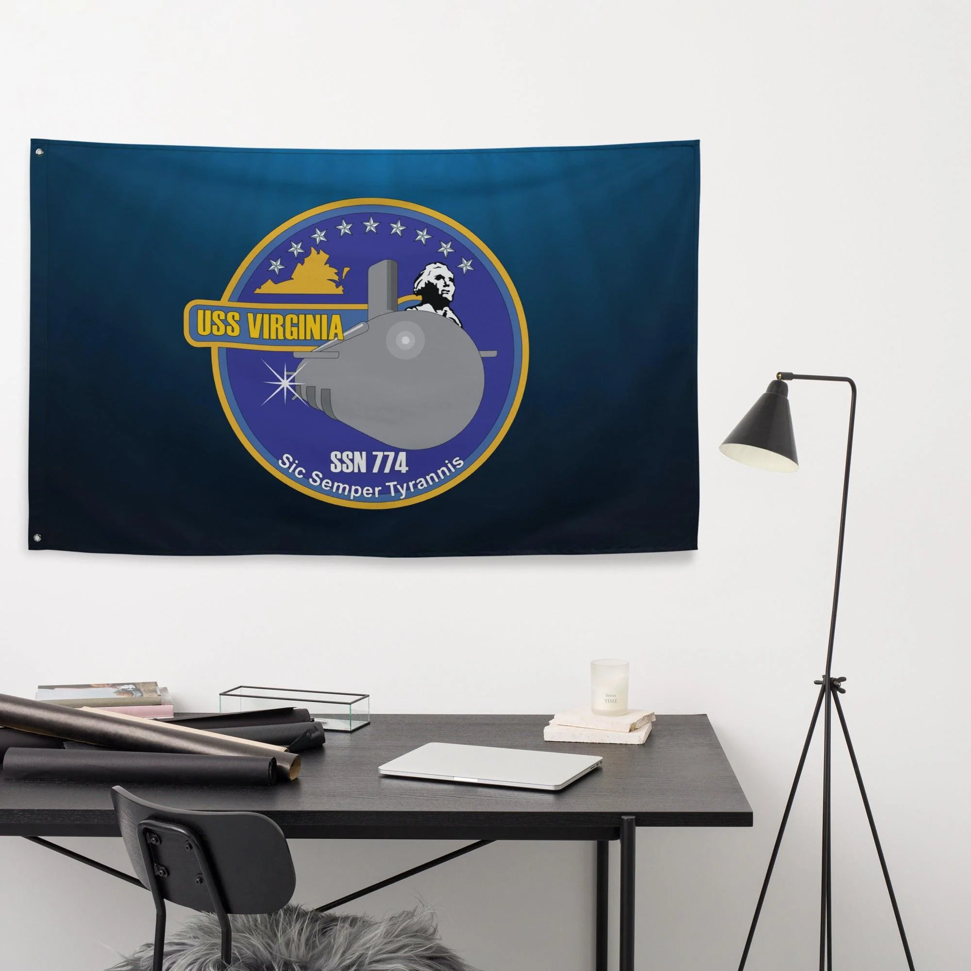 USS Virginia (SSN-774) Submarine Wall Flag - Image 3