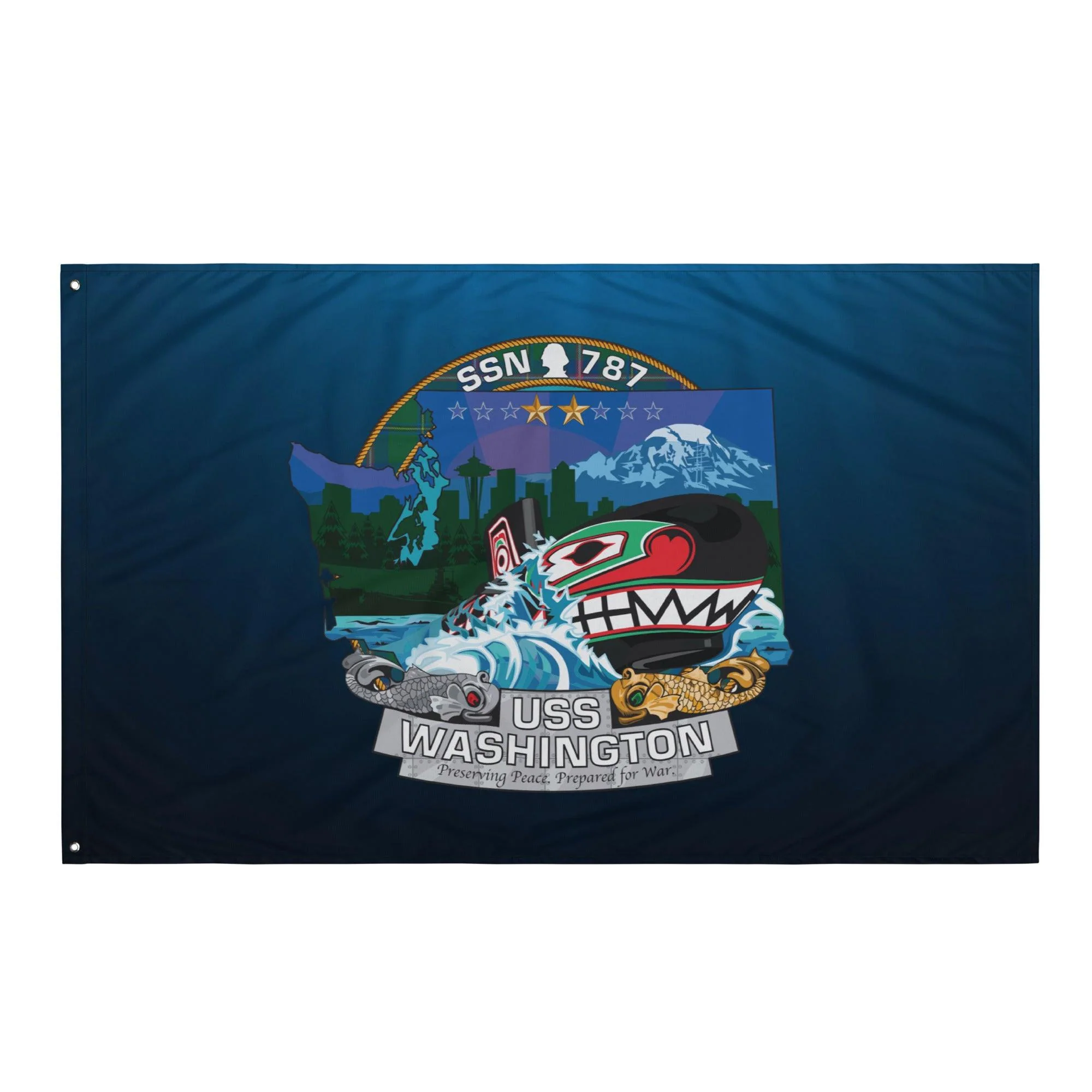 USS Washington (SSN-787) Submarine Wall Flag - Image 5