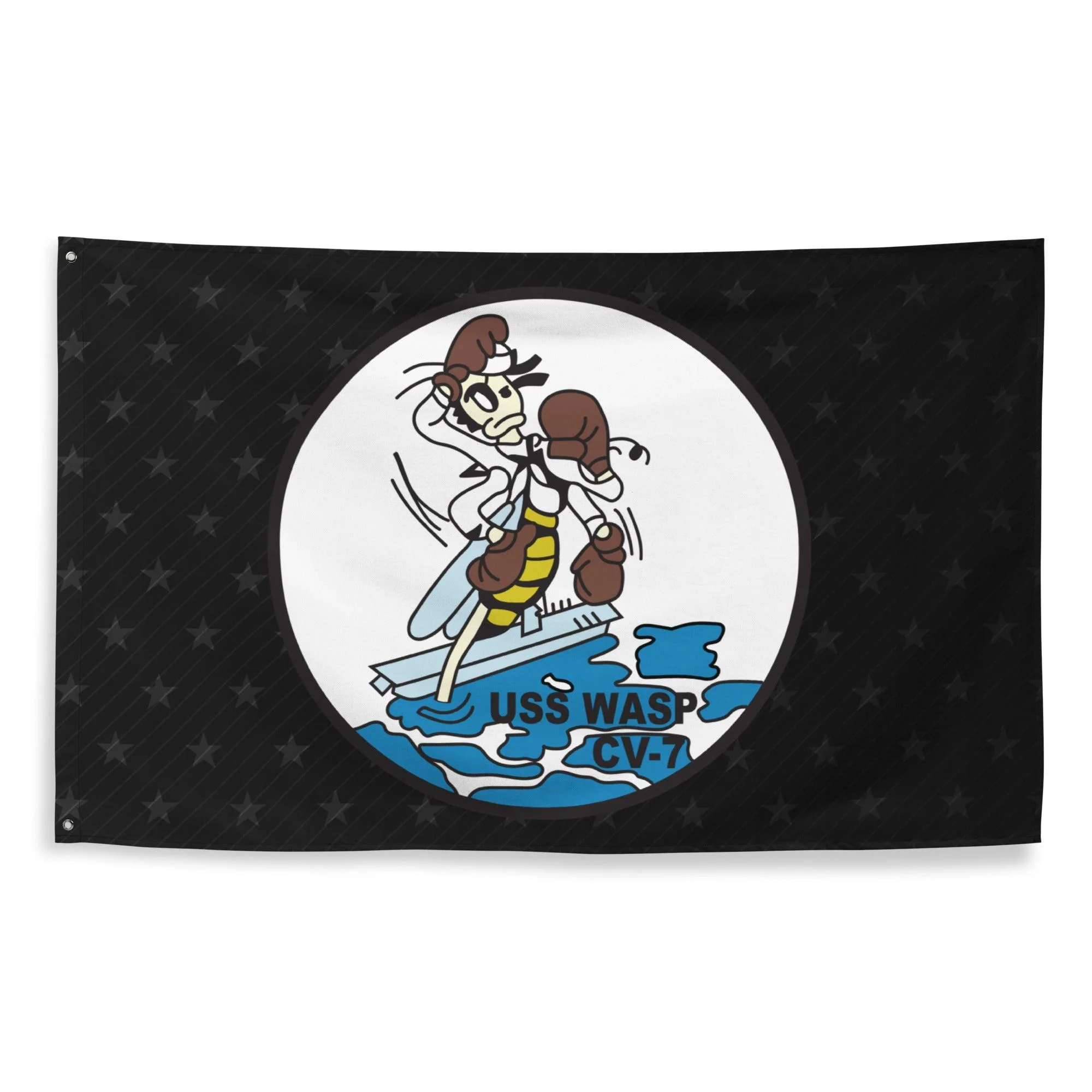 USS Wasp (CV-7) Aircraft Carrier Black Flag - Image 4