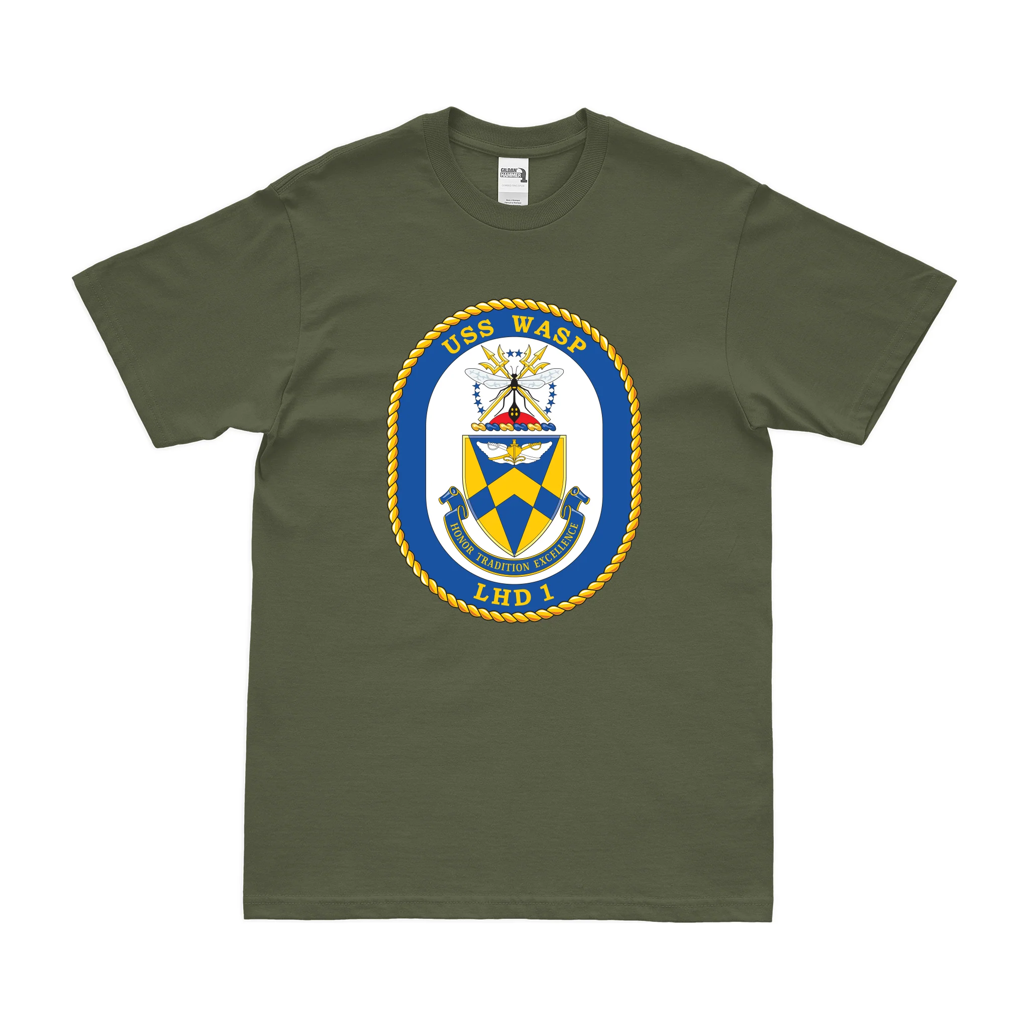 USS Wasp (LHD-1) Emblem T-Shirt - Image 2