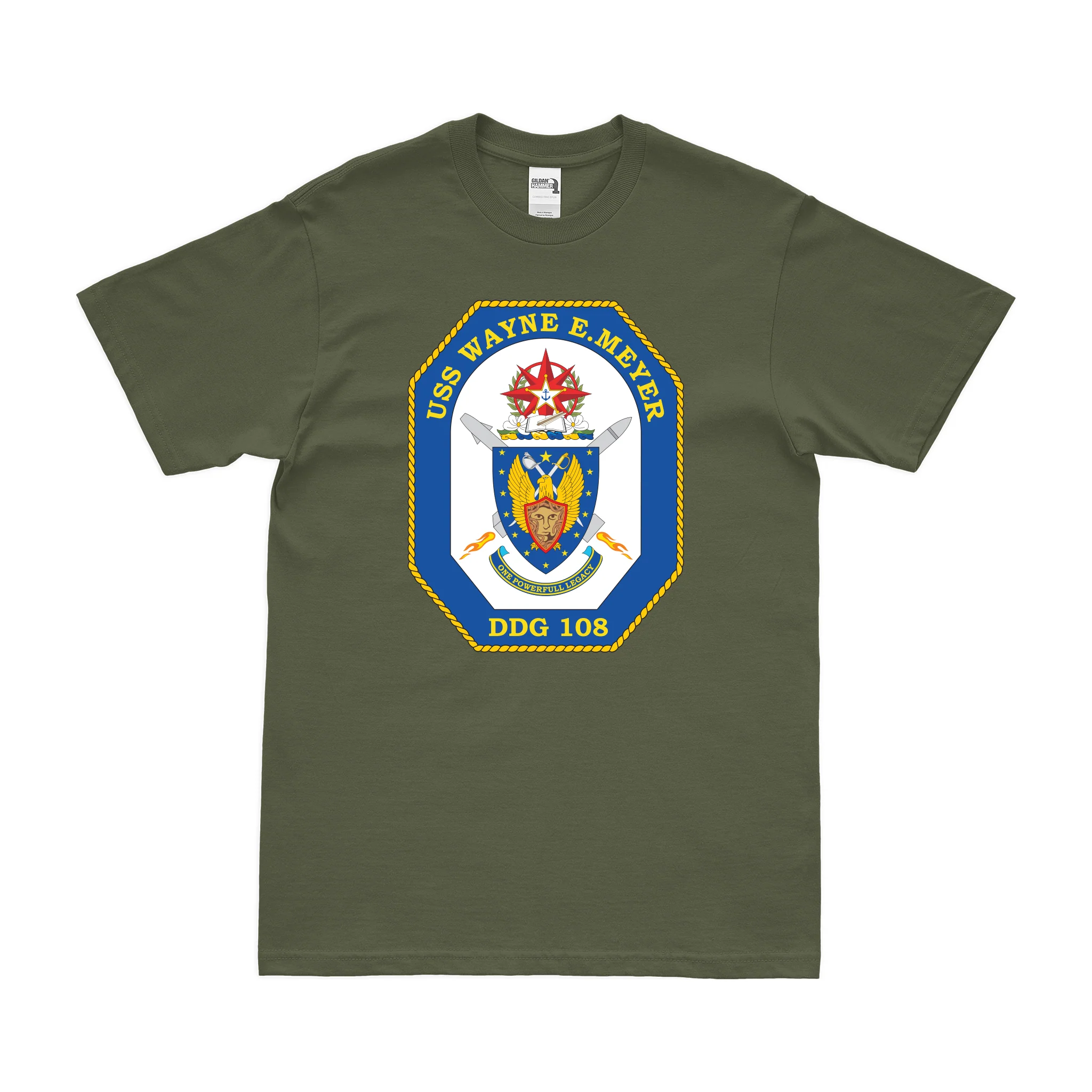 USS Wayne E. Meyer (DDG-108) Logo Emblem T-Shirt - Image 2