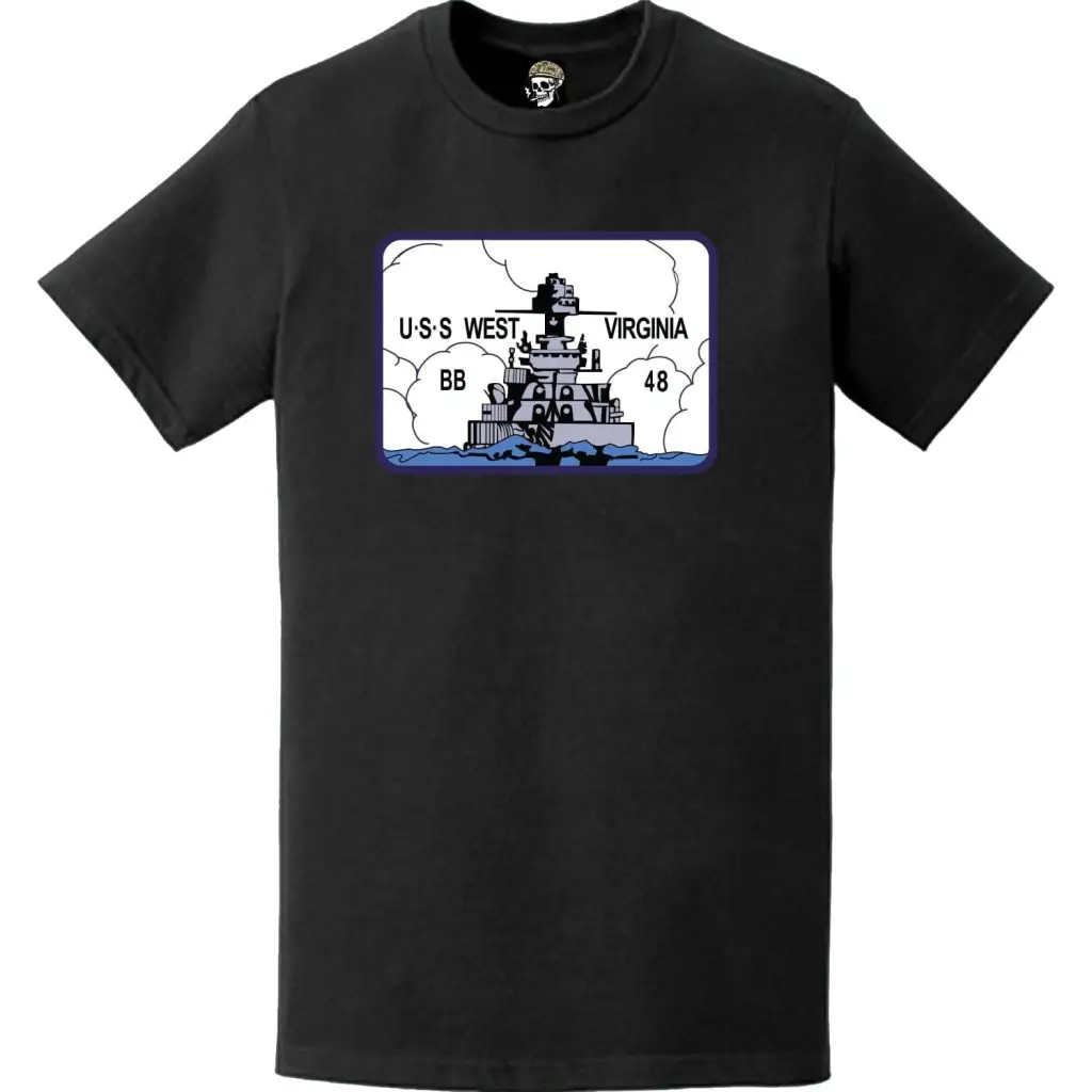 USS West Virginia (BB-48) Battleship Logo Emblem T-Shirt