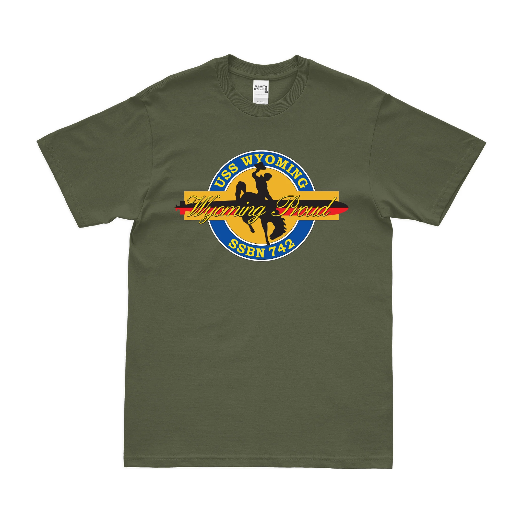USS Wyoming (SSBN-742) Ballistic-Missile Submarine T-Shirt - Image 2