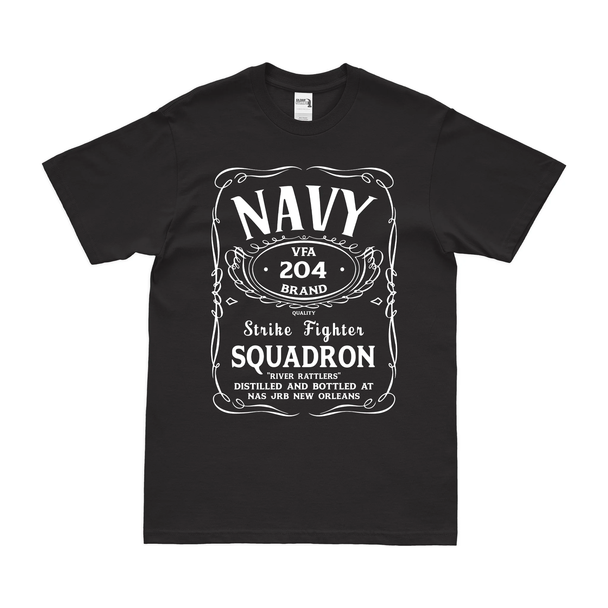 Strike Fighter Squadron 204 (VFA-204) Whiskey Label T-Shirt