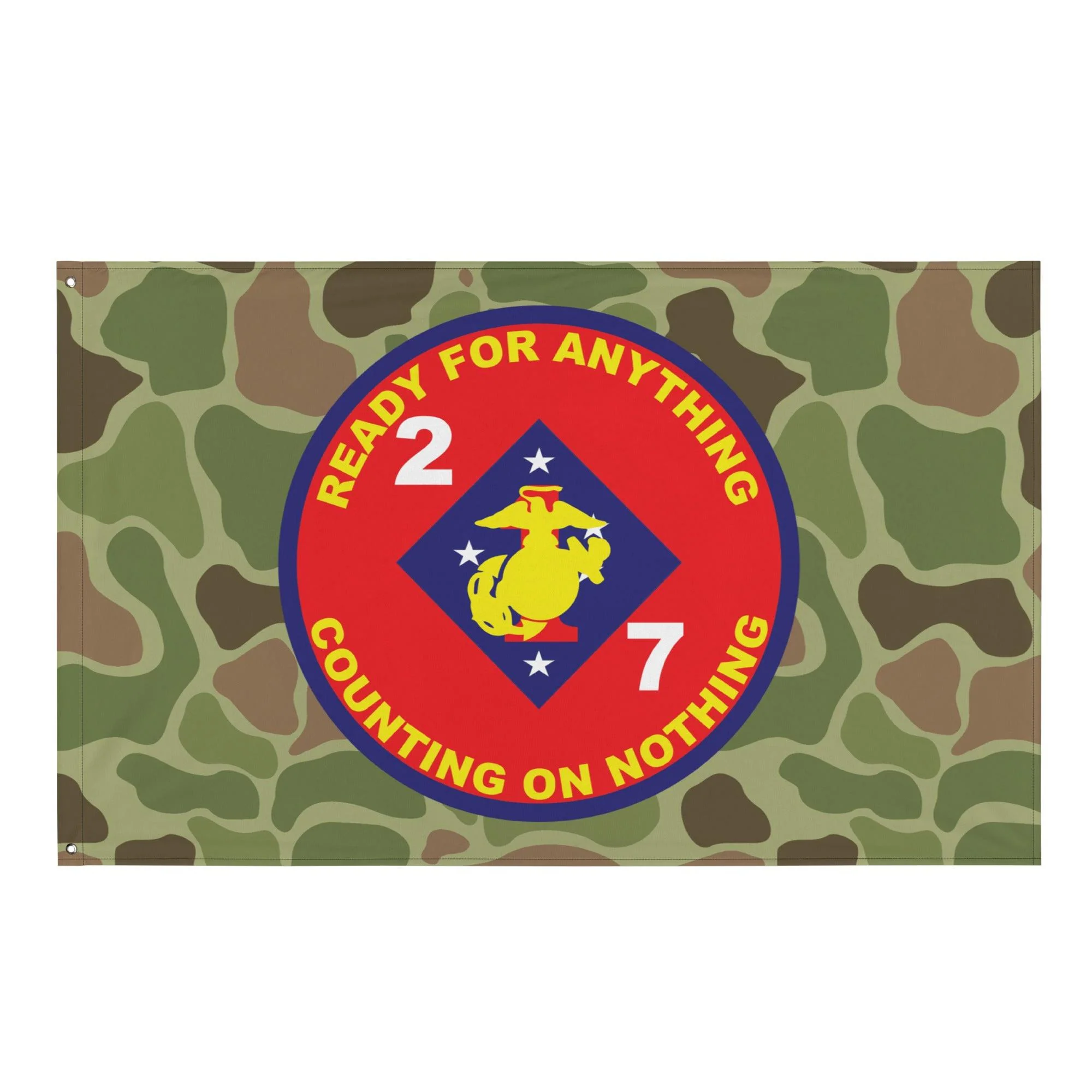 Vintage 2/7 Marines Vietnam Era Frogskin Camo Flag
