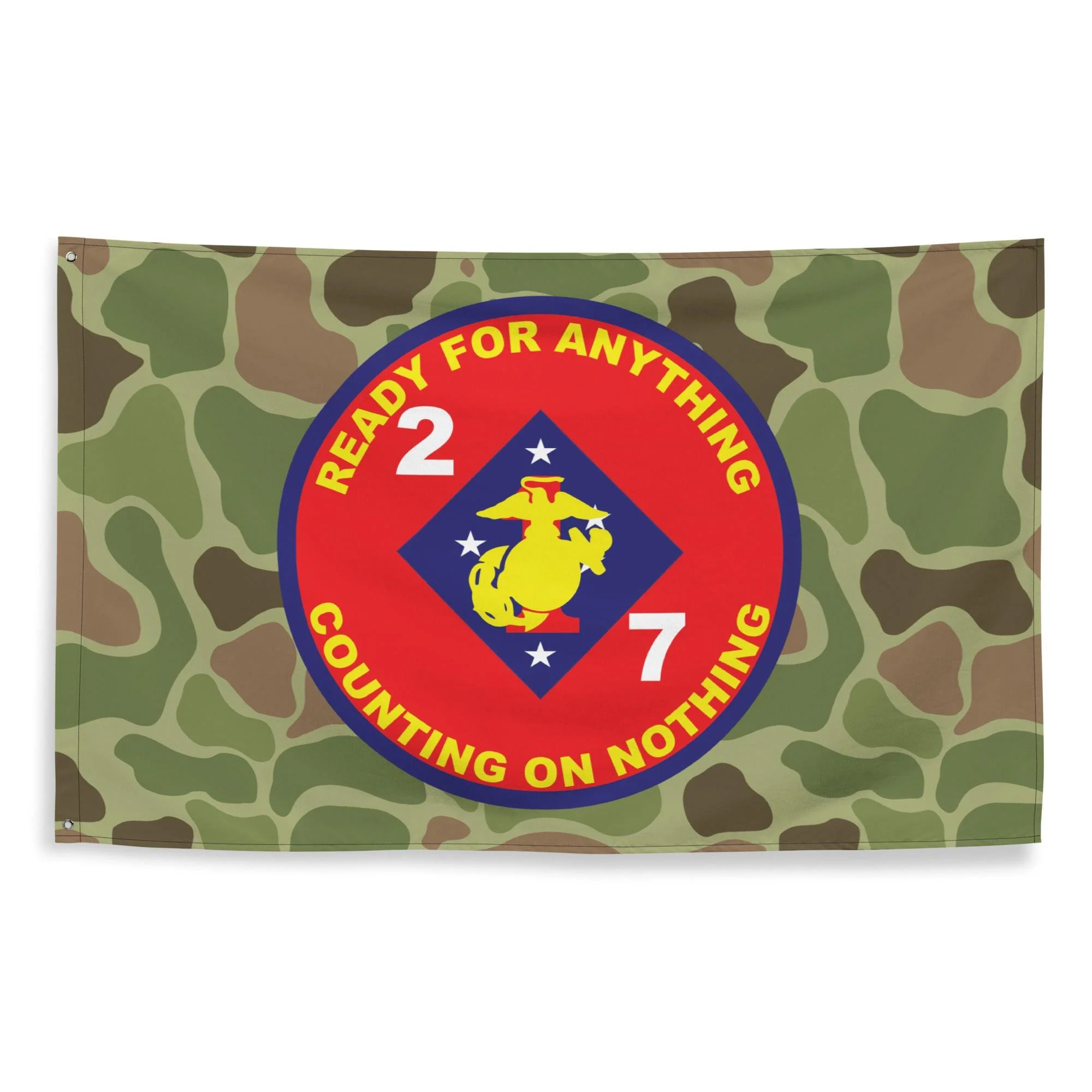 Vintage 2/7 Marines Vietnam Era Frogskin Camo Flag - Image 3