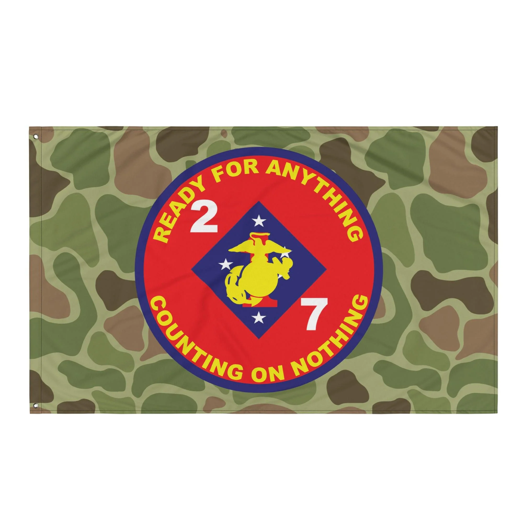 Vintage 2/7 Marines Vietnam Era Frogskin Camo Flag - Image 4