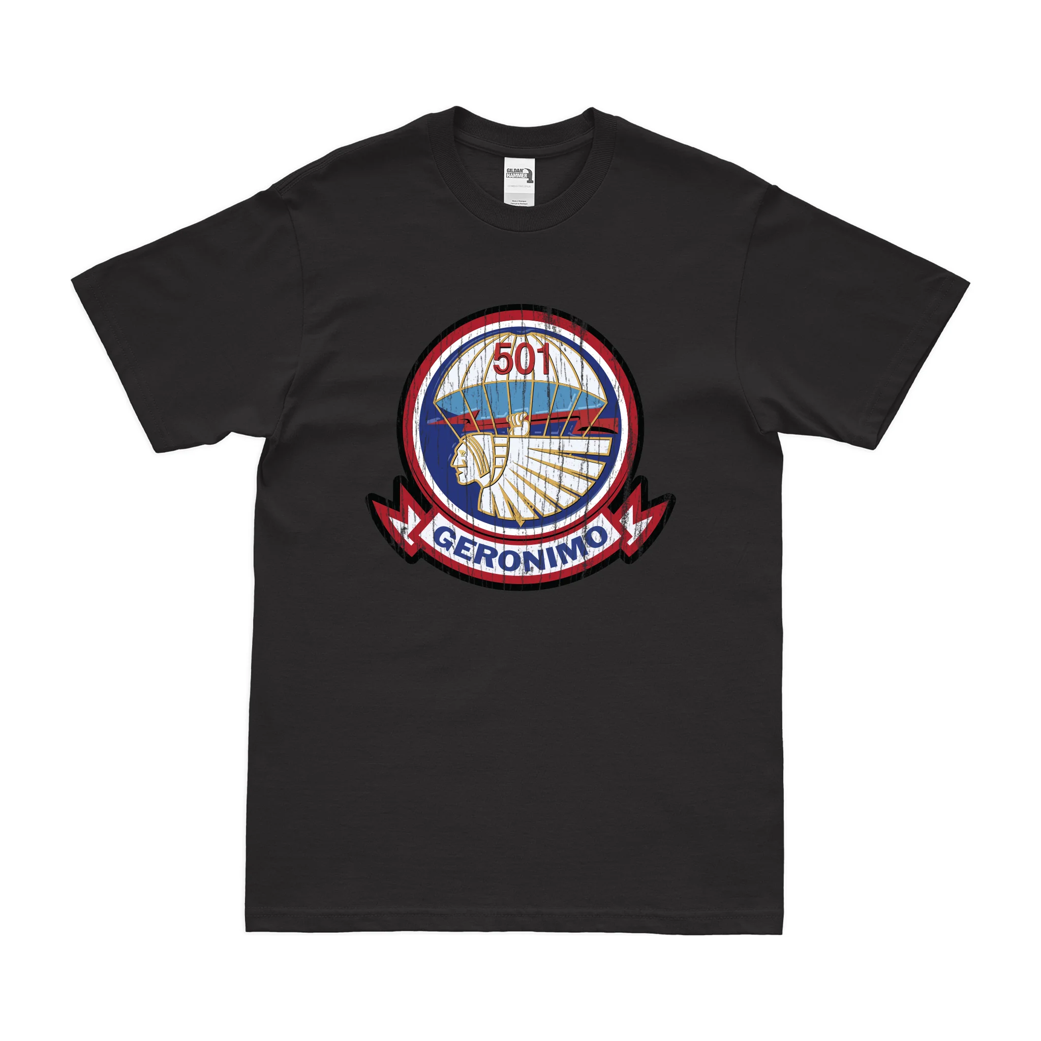 Vintage 501st Parachute Infantry Regiment (501st PIR) T-Shirt - Image 3