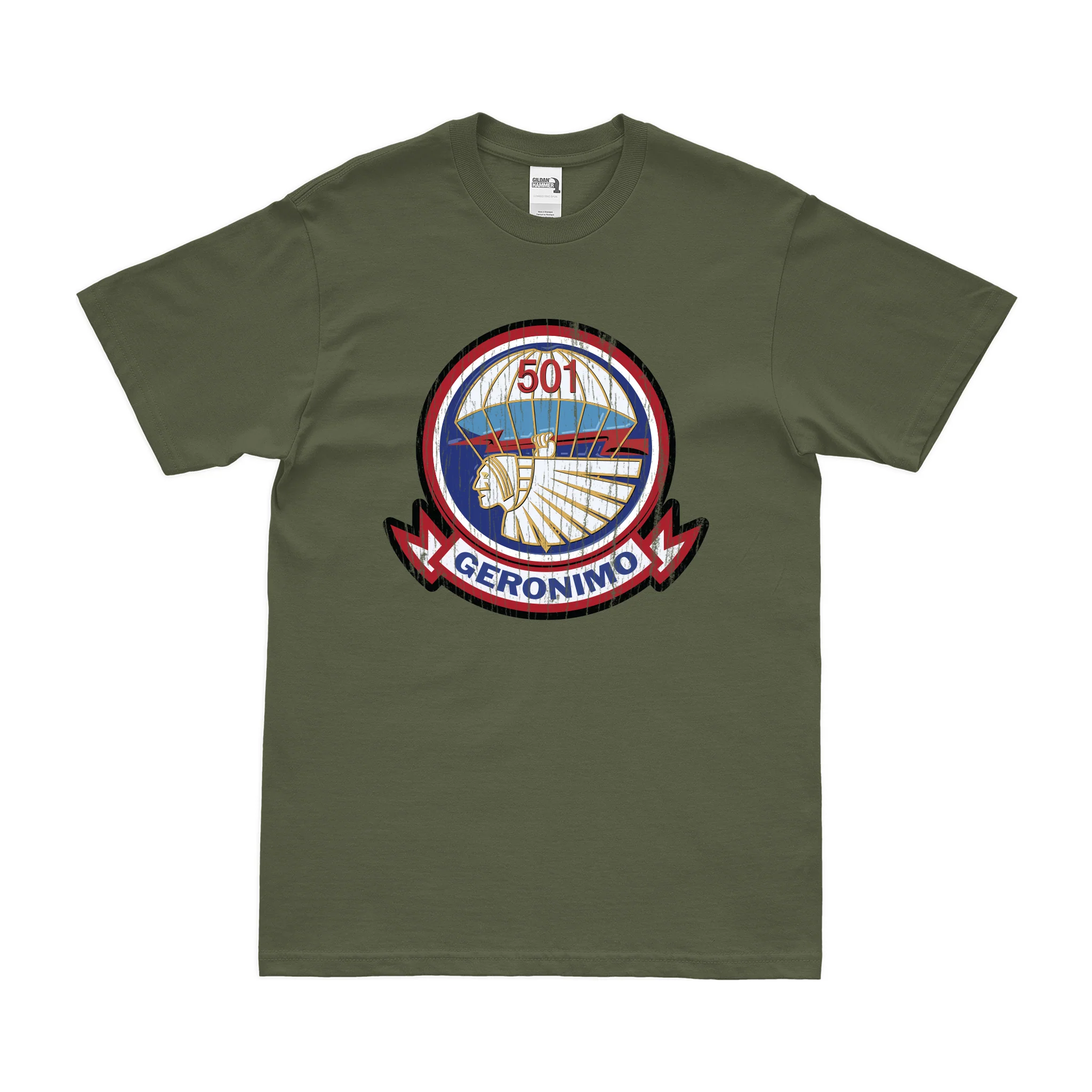 Vintage 501st Parachute Infantry Regiment (501st PIR) T-Shirt - Image 4