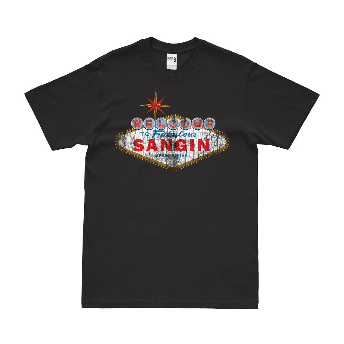 Welcome to Fabulous Sangin Afghanistan Operation Enduring Freedom USMC T-Shirt