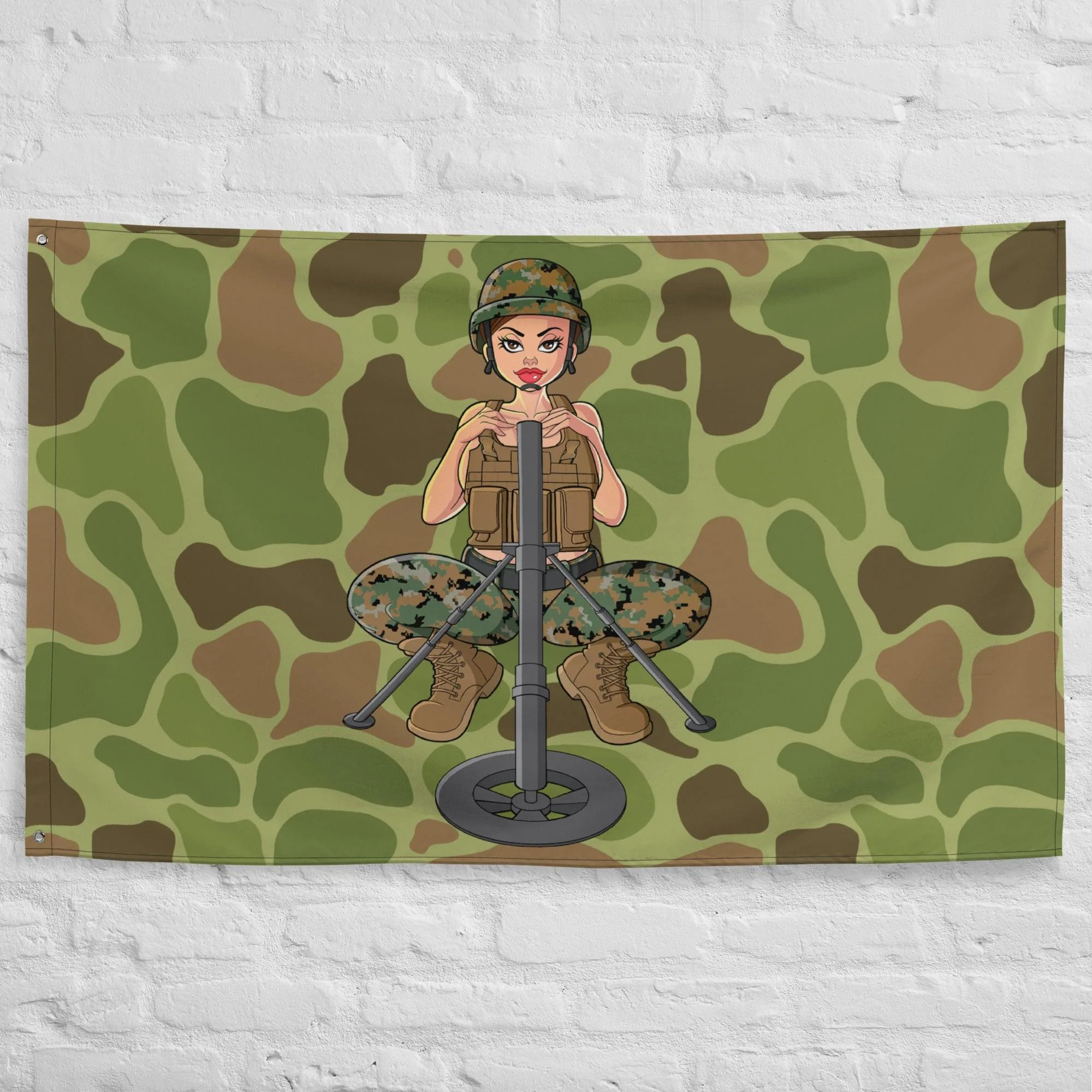 Yesi 60mm Mortars Frogskin Camo Wall Flag - Image 3